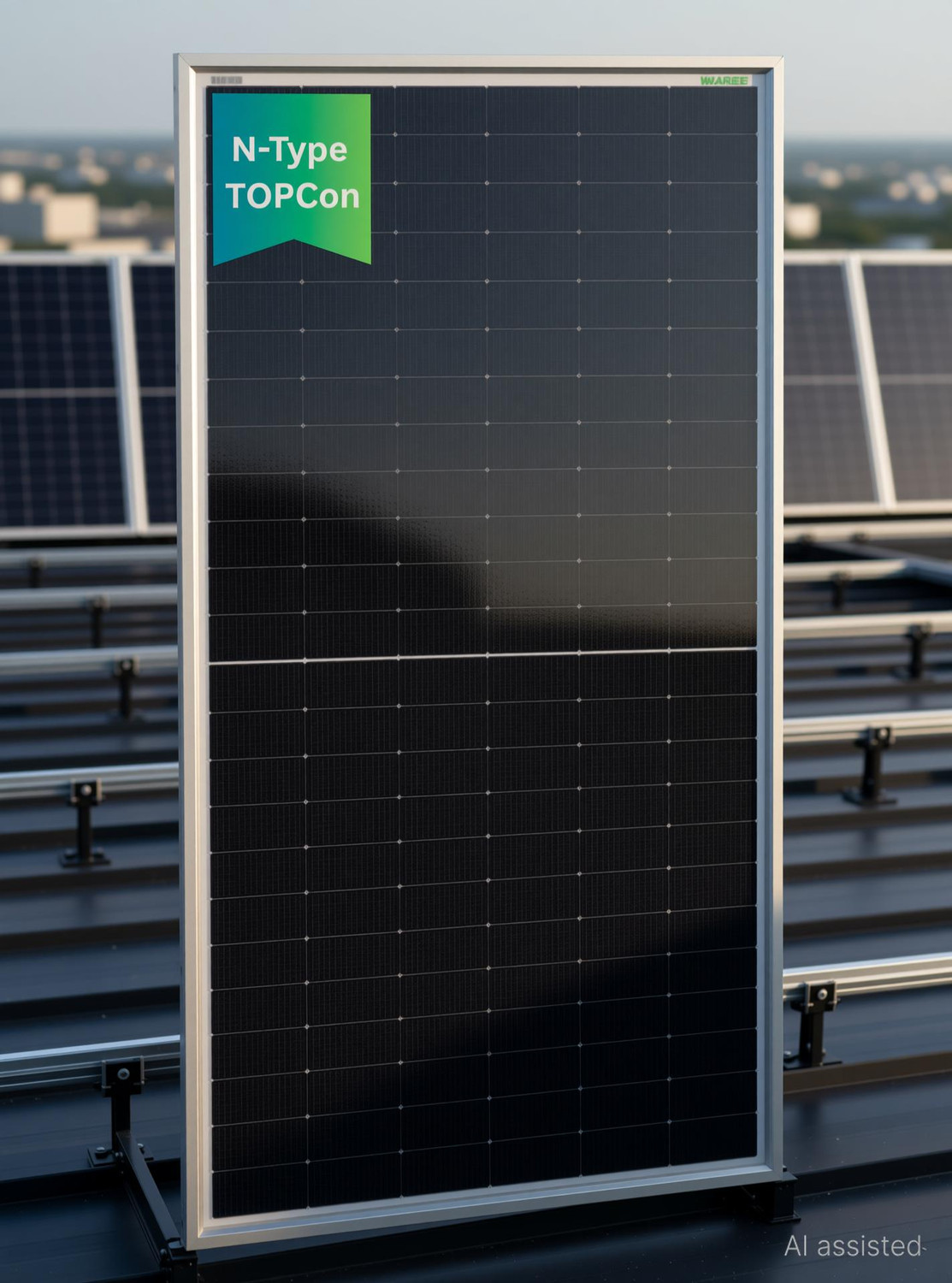 Image of WAAREE 700 WATT, N‑Type Framed Dual Glass Bifacial Solar Module - High-Efficiency Solar Panel