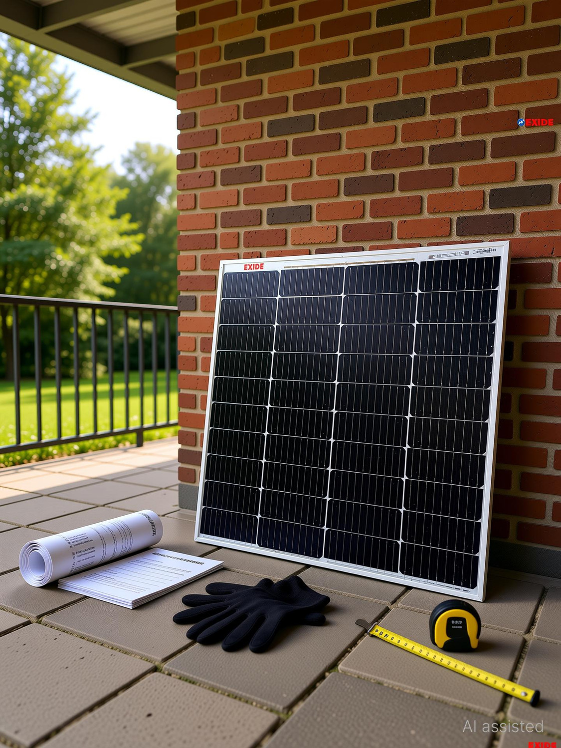 Image of EXIDE 12V 110 WATTS MONO Solar Panel