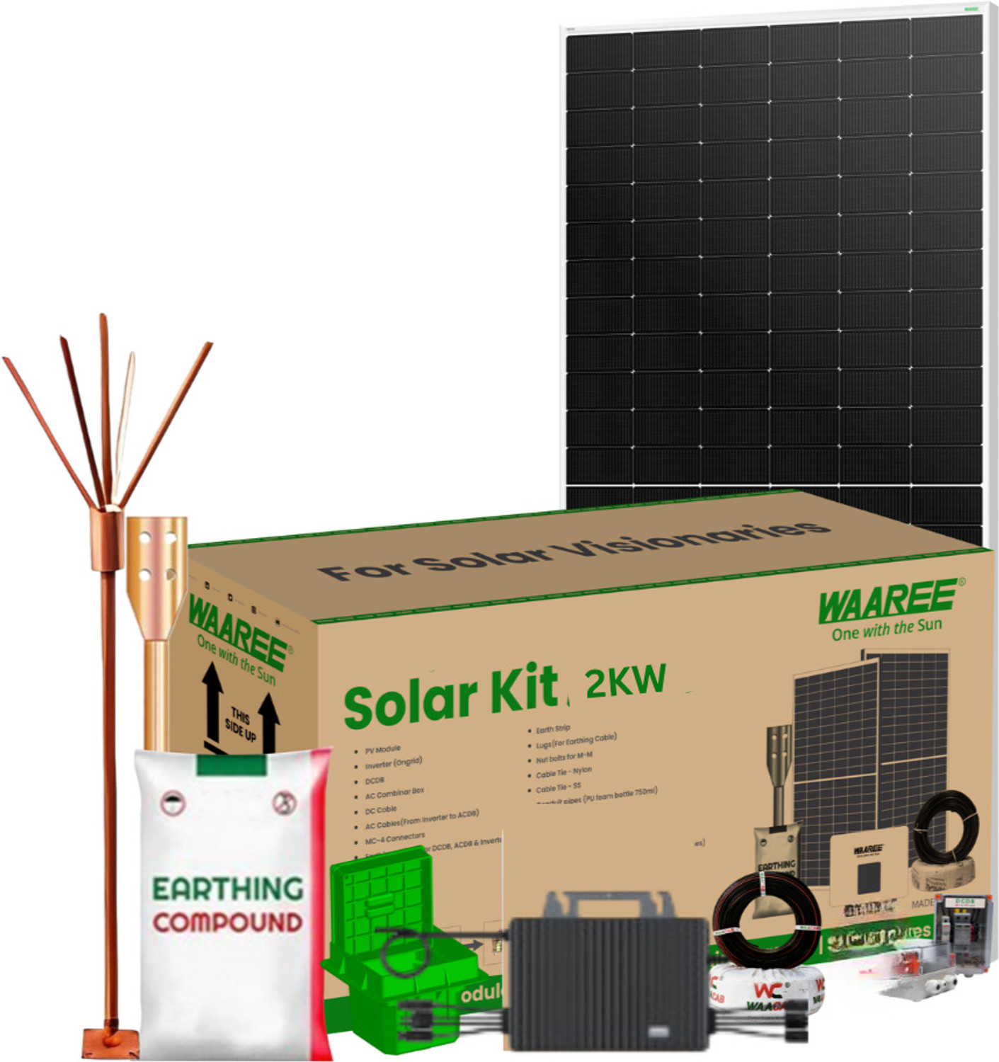 Image of WAAREE 2 kW Single Phase DCR Solar Kit for Commercial & Residential Solar Panel