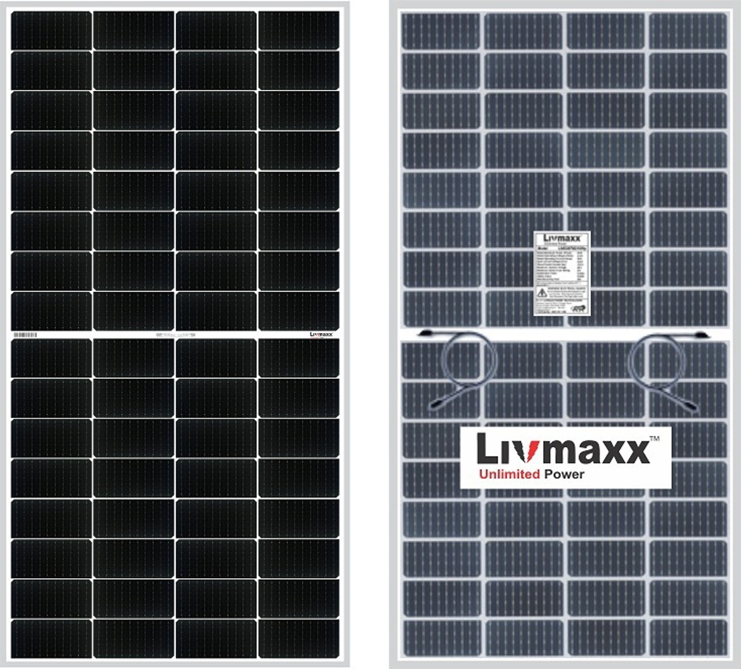 Image of LIVMAXX Mono Half-Cut Bifacial 250W- 12V Bahubali Series Solar Panel
