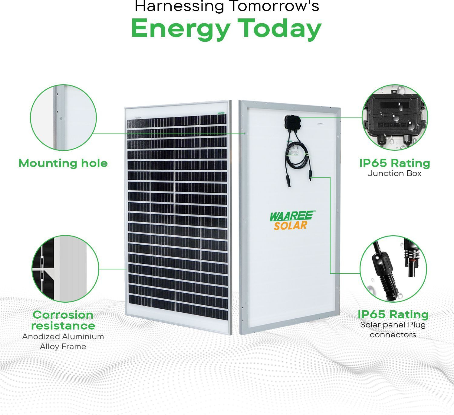Image of WAAREE 245 Watt 24 V High-Efficiency Mono Solar Modules for Home & Off-Grid Solutions Solar Panel