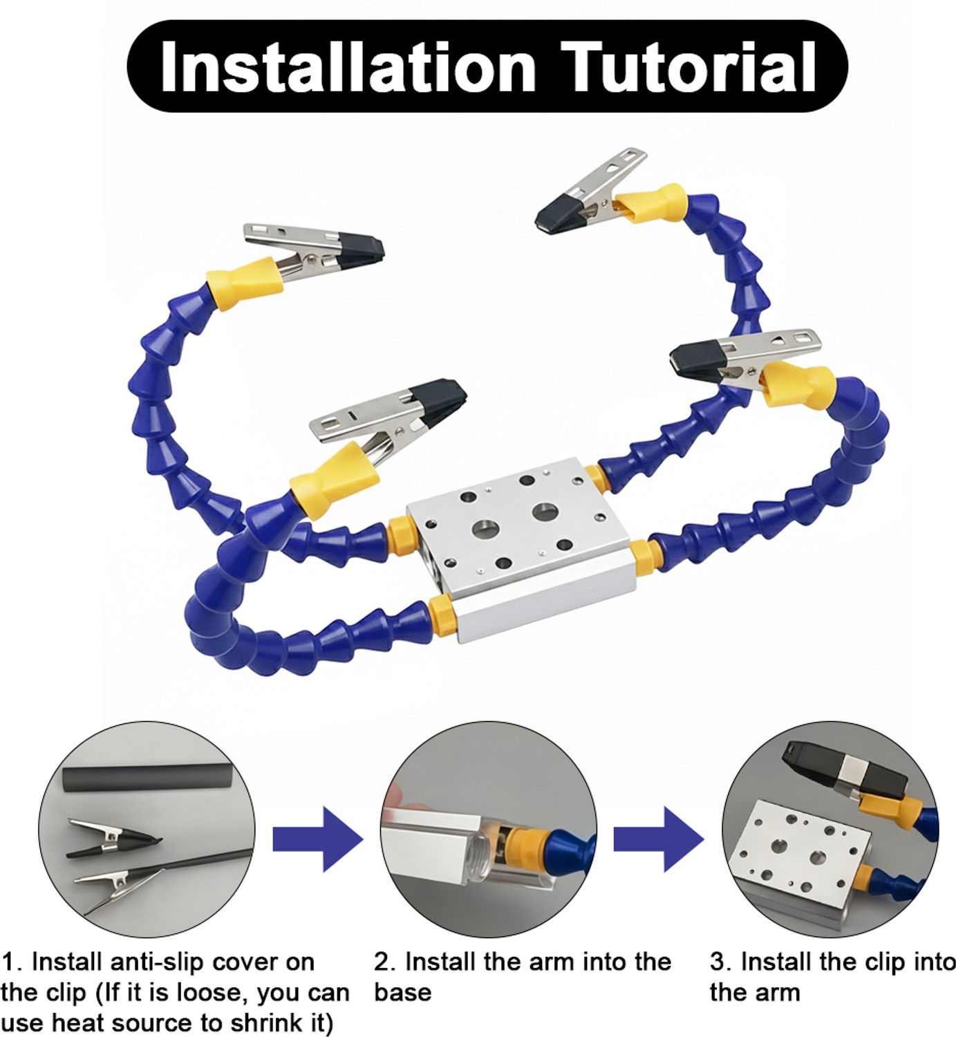 Image of SERPLEX Soldering Third Hand Tool 4 Claw 0 W Simple