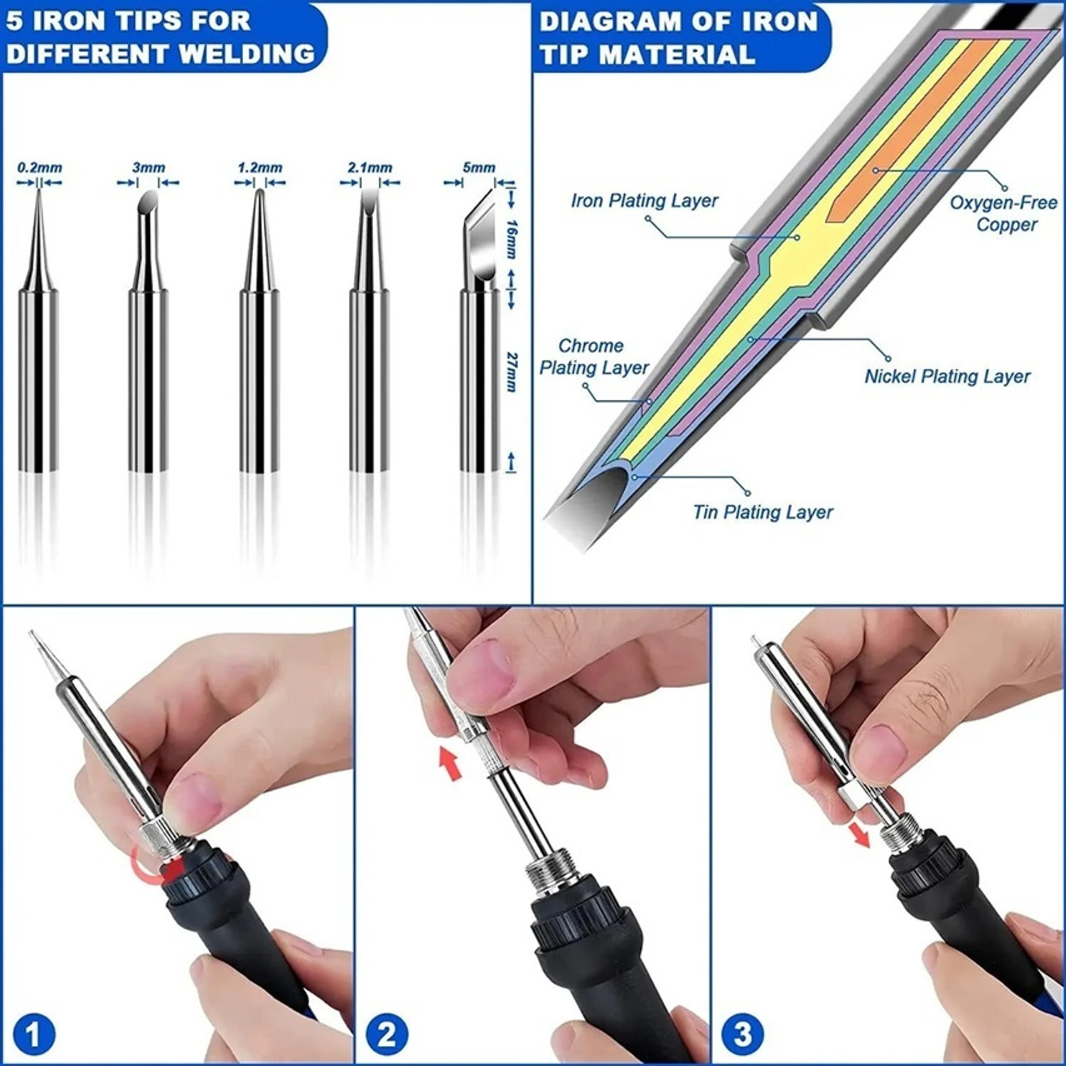 Image of EASTRA PREMIUM 60W Soldering Iron with Adjustable Temperature controler 60 W Temperature Controlled
