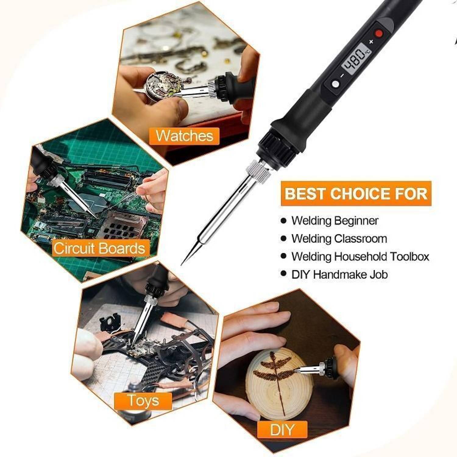 VMTRONIX 80W 220V Soldering Iron Kit - Image 5