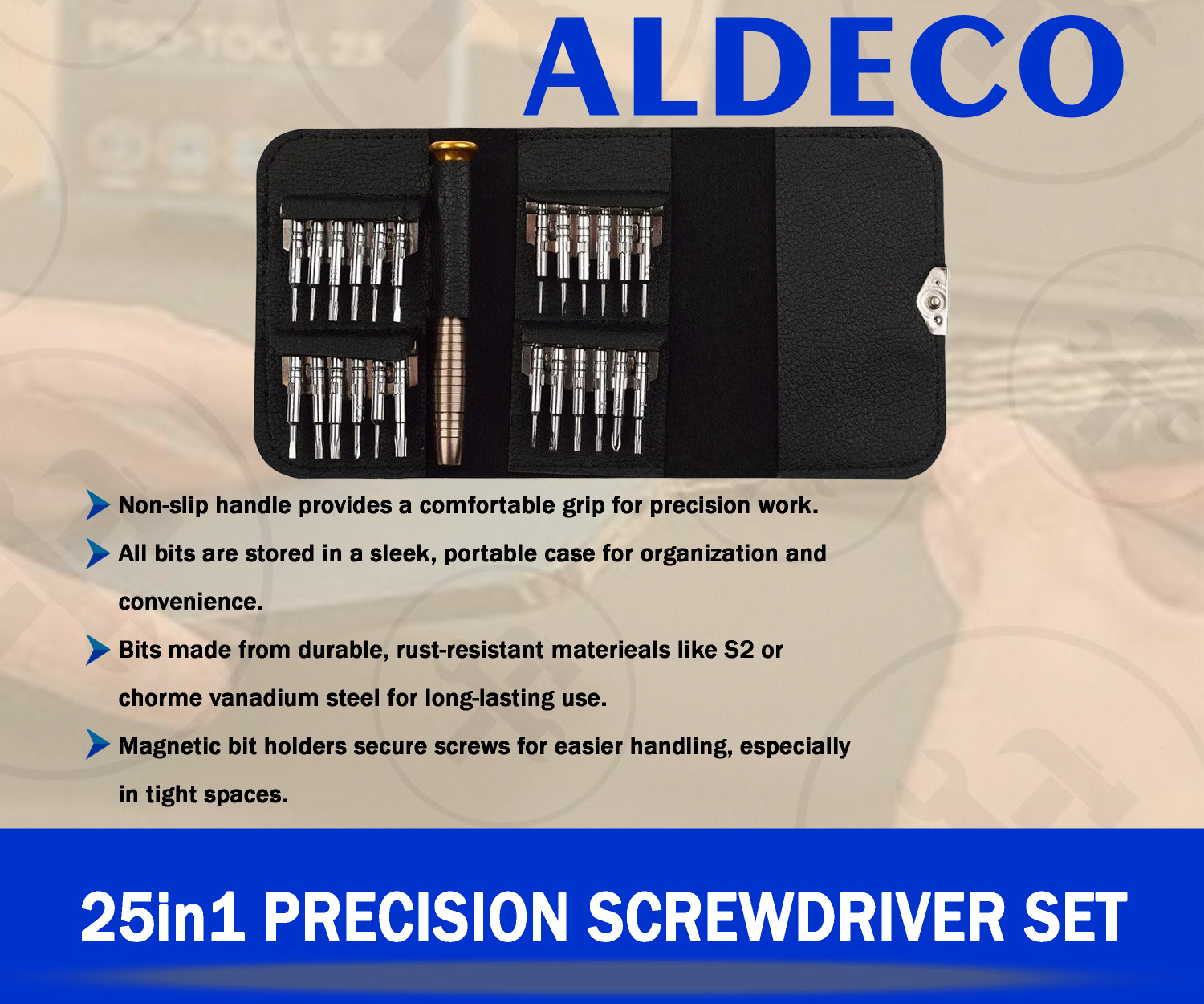 Image of Aldeco Efficient 11in1 Soldering Iron Combo with 25in1 Screw Driver & Helping Items 25 W Simple