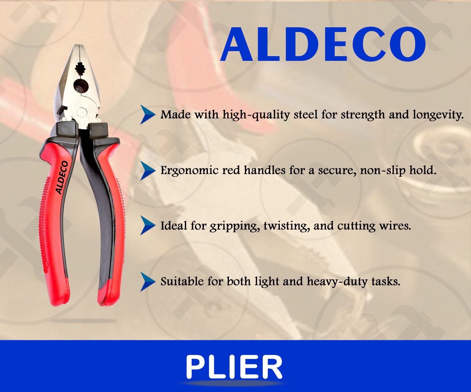 Image of Aldeco Set of 27 Combo Soldering Iron Kit with Red Plier and Other Utility Tools 25 W Simple