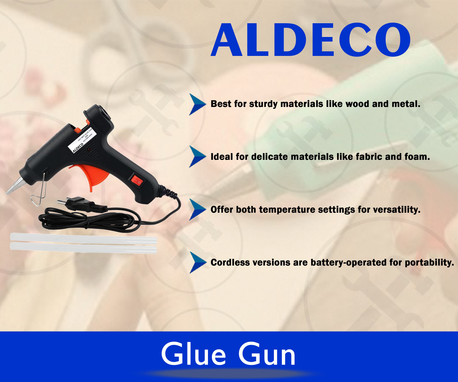 Image of Aldeco Set of 27 Combo Soldering Iron Kit with Red Plier and Other Utility Tools 25 W Simple
