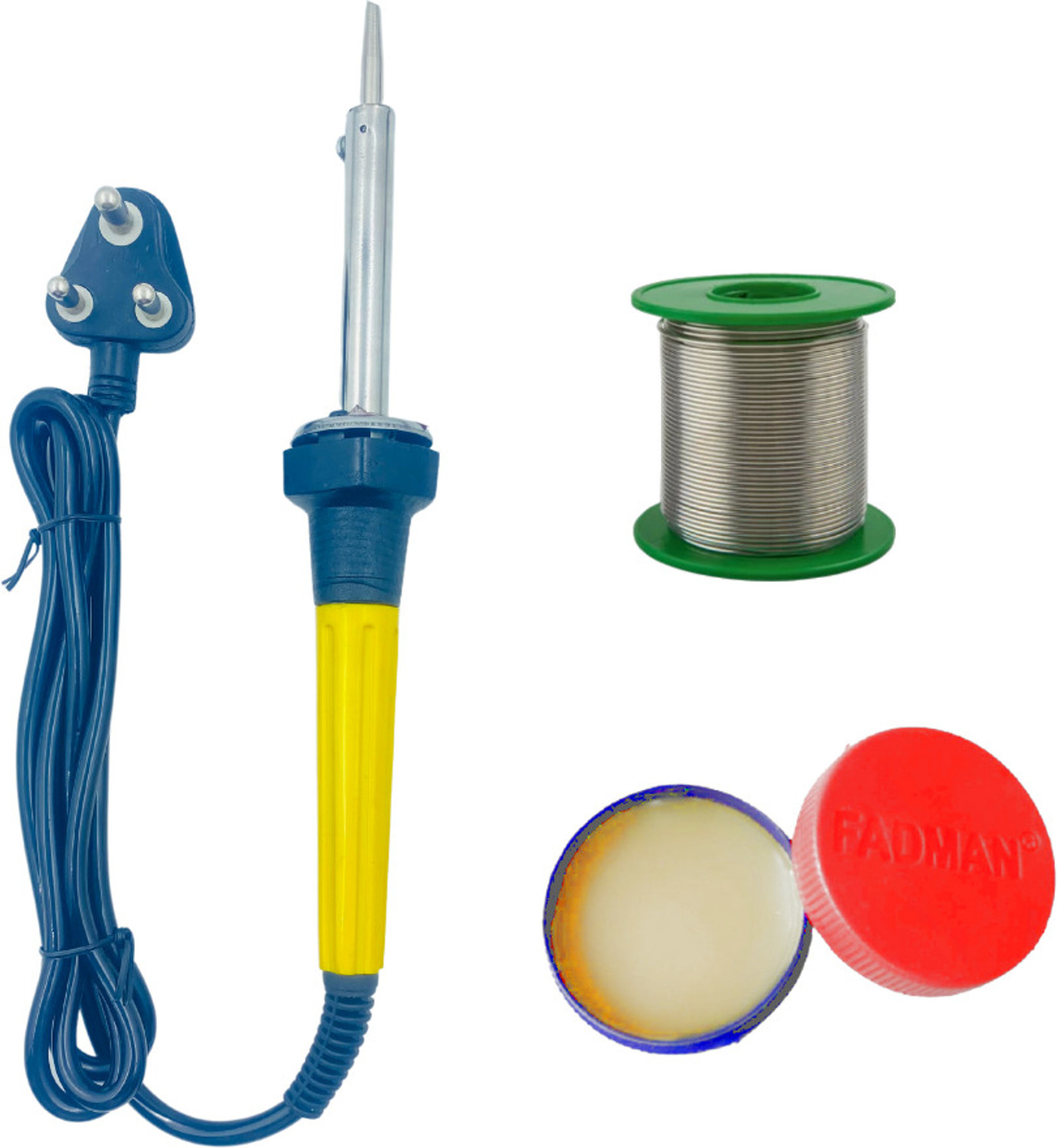 Image of FADMAN Pack of 3 | Solder Wire | Flux | Solderin Iron 60 W Simple