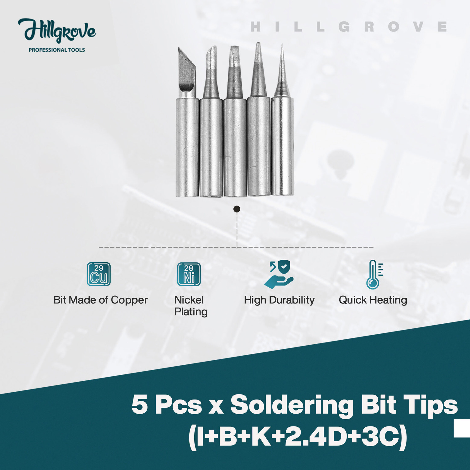 Image of Hillgrove HGCM1338M2 2in1 Mobile Soldering Iron Machine Combo Kit Set with Solder Wire 60W 60 W Temperature Controlled