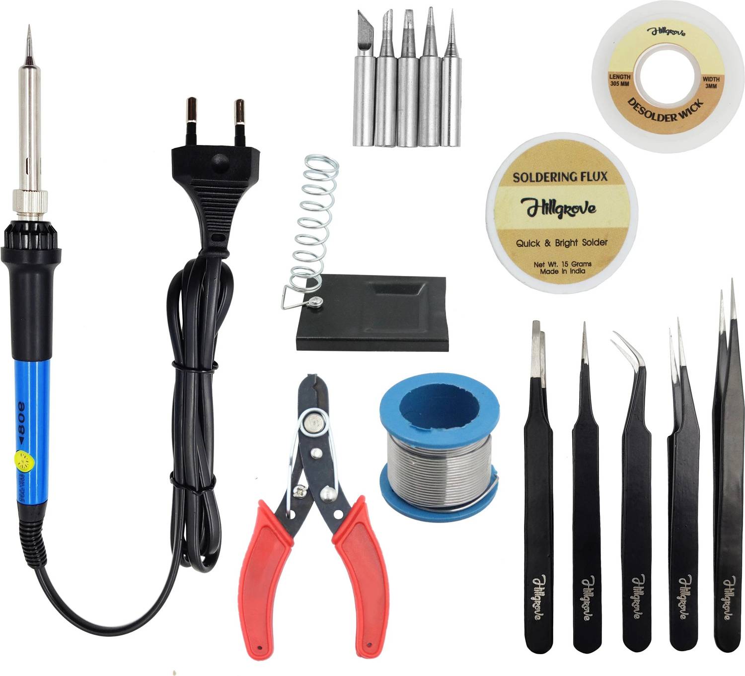 Hillgrove 7in1 Soldering Iron Kit with Flux Paste - Image 1