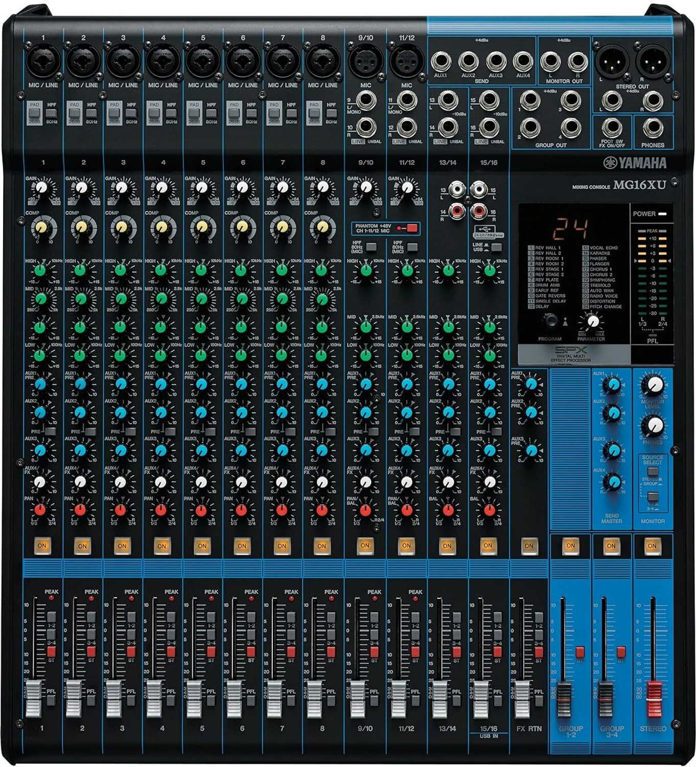 Image of YAMAHA MG16XU 16-Input 6 Bus Analog Sound Mixer