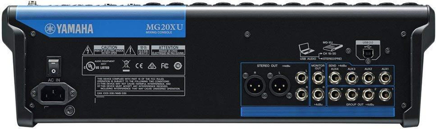 Image of YAMAHA MG20XU Analog Mixer with built-in digital effects and USB Analog Sound Mixer