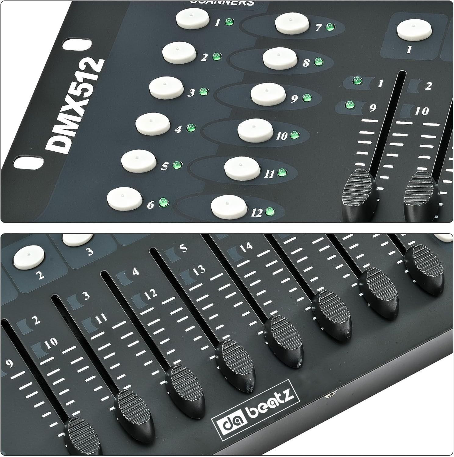 Image of Da.Beatz. 192 channel dj light mixer,dmx 512 controller, dj mixer for Occasions DJ Effects Digital Sound Mixer