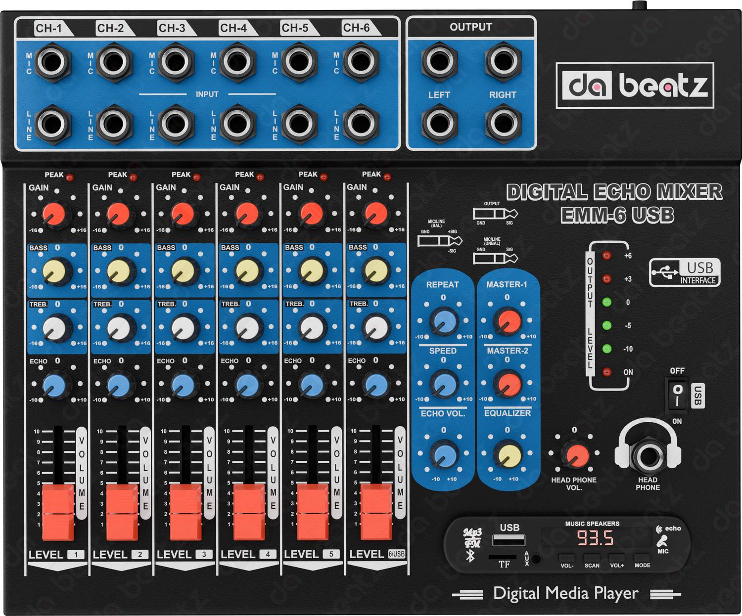Da.Beatz. 6-Channel EMM-6 Digital Sound Mixer - Image 3