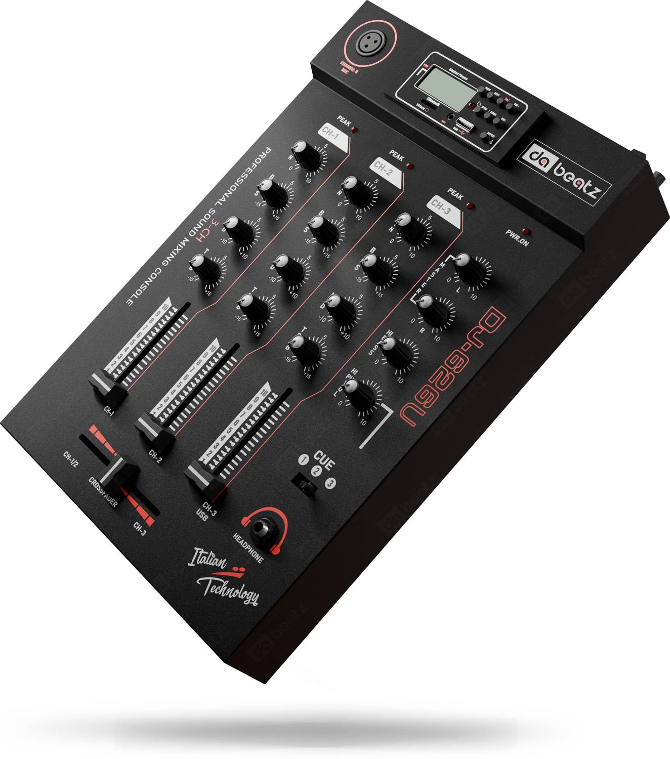 Da.Beatz. DJ-626U mixer Professional 3-Channel Sound Mixer & Dj