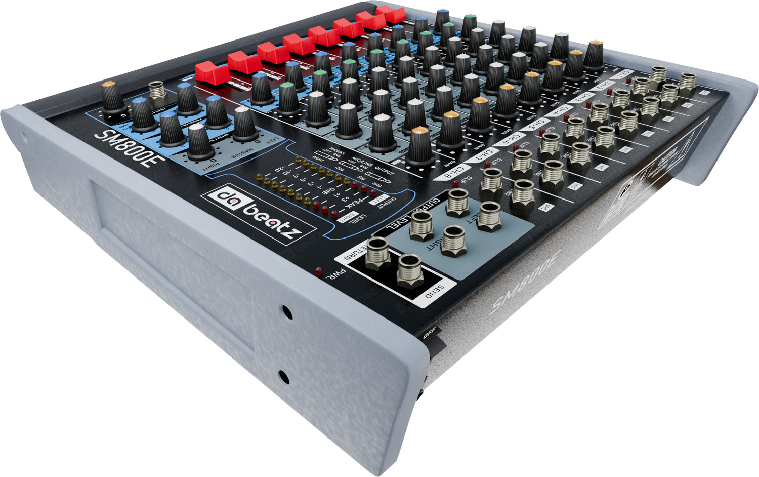 Image of Da.Beatz. 8 Channel SM800E Audio Mixer With Echo for Parties &Other Occasions, Sound Mixer Analog Sound Mixer