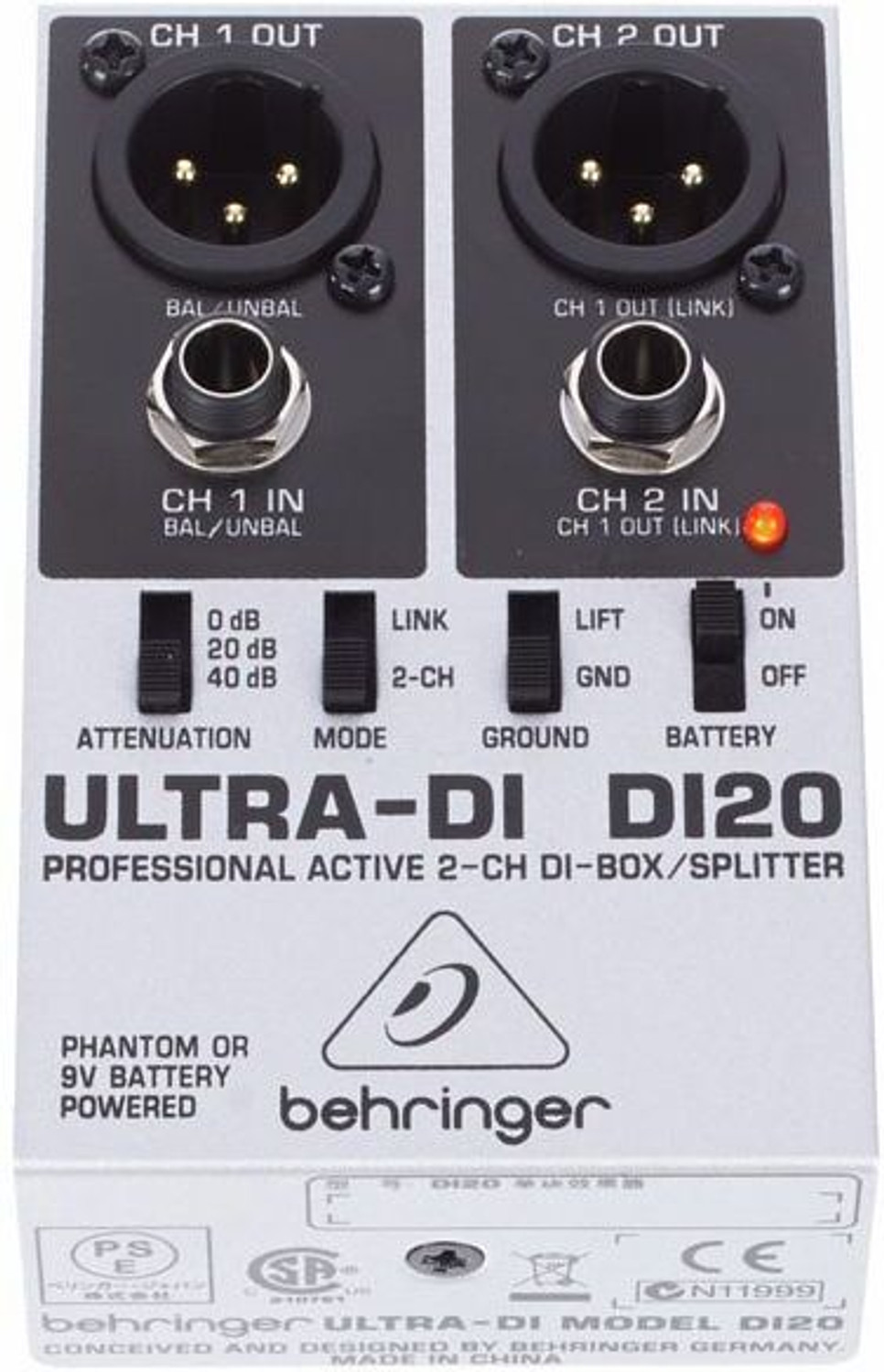 Image of Behringer DI20 DI Box Analog Sound Mixer