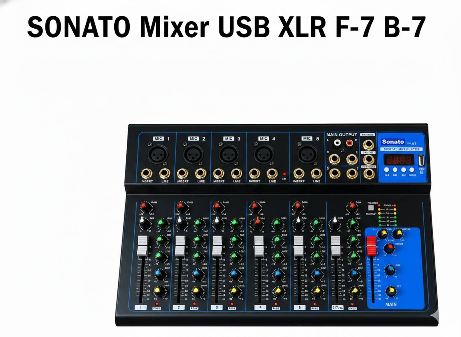 Sonato F7 - USB XLR F-7 B-7 Analog Sound Mixer Price in India