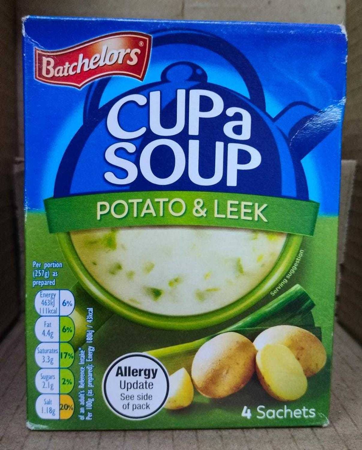 Batchelors Cup a Soup Potato & Leek 4 Sachets
