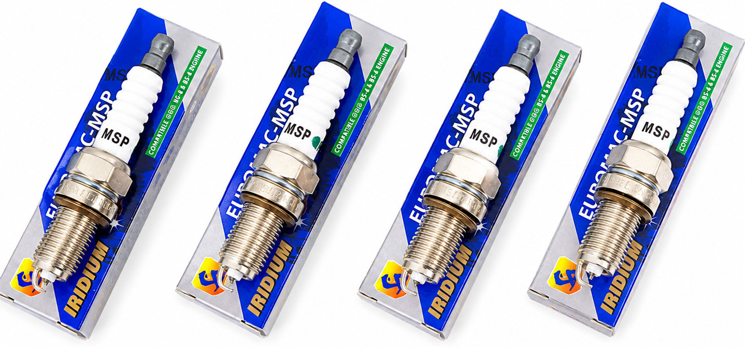 Image of EUROMAC - MSP WAGON R, ALTO, ESTILO, XL6, BREZZA, VITARA, SWIFT, S PRESSO,CIAZ,ERTIGA. S-CROSS,CELERIO,RITZ,ASTAR (K-SERIES ENGINE),BEAT,URBON CRUISER,GLANZA. Iridium Spark Plugs