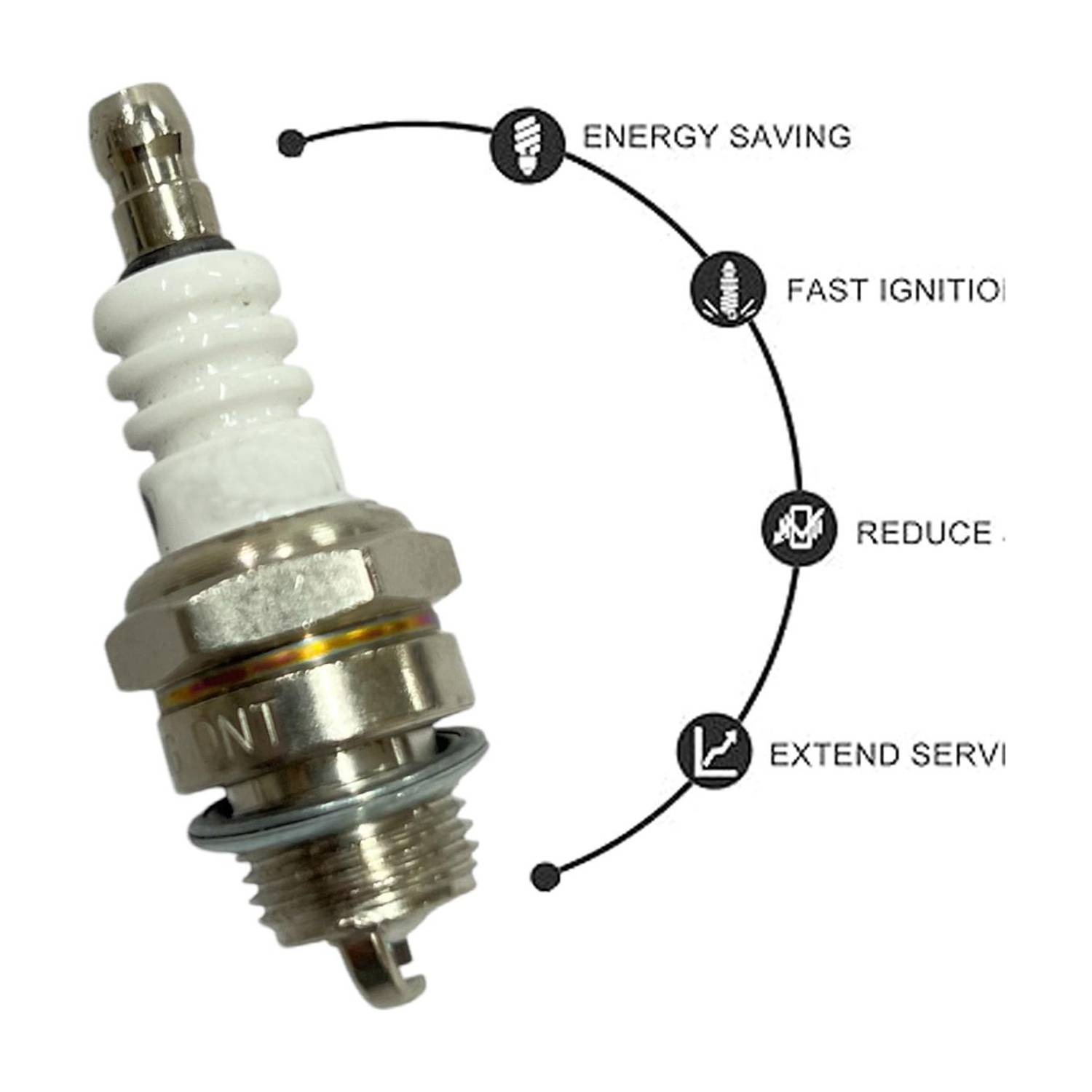 ADAWAT Heavy Duty Spark Plug For 58cc Petrol Chainsaw CK33 Iridium Spark Plugs