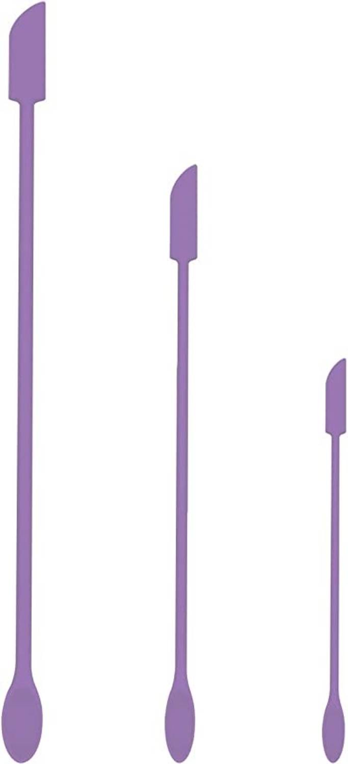 Amulakh 3 Pcs Silicone Spatula Set MiniJar Scraper Small Silicone Spatula Makeup Spatula Non-Stick Spatula