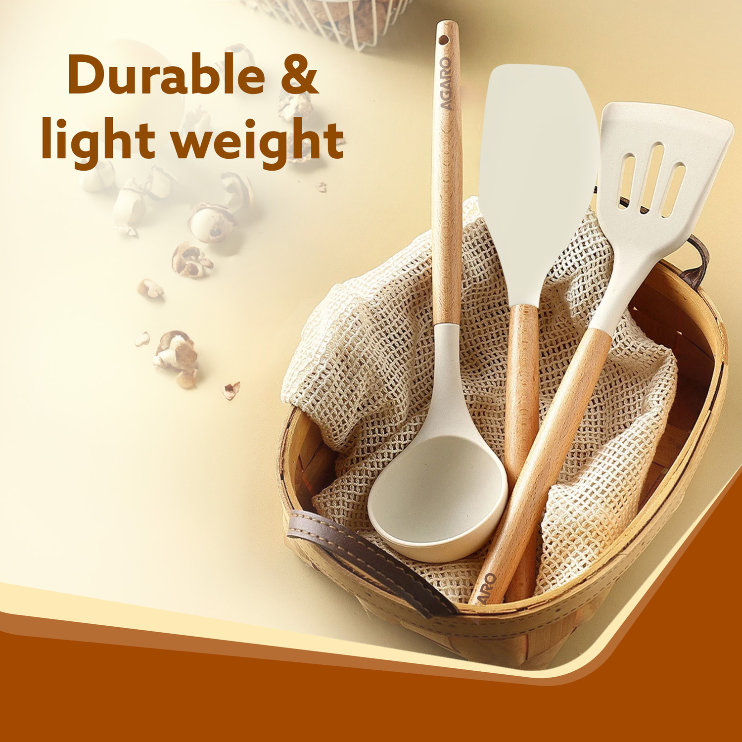 Image of AGARO Royal Silicone Spatula, for Non-Stick Cookware, Cooking and Mixing Mixing Spatula