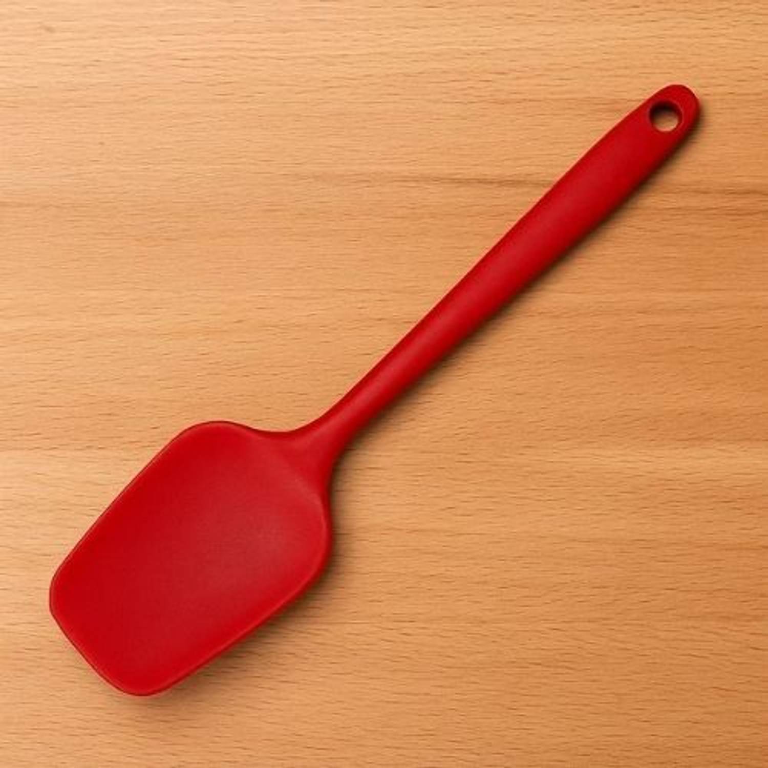 Baskety Silicone Non-Stick Heat Resistant Kitchen Utensil| Spatula Spoon Small 20.6cm |Set of 1 RED Non-Stick Spatula