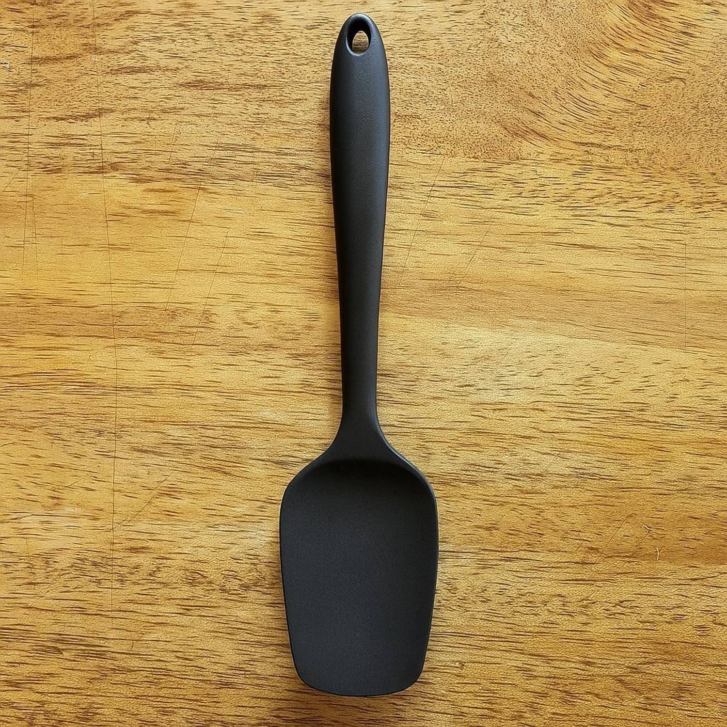 Baskety Silicone Non-Stick Heat Resistant Kitchen Utensil| Spatula Spoon Big 27cm |Pack of 1 BLACK Non-Stick Spatula