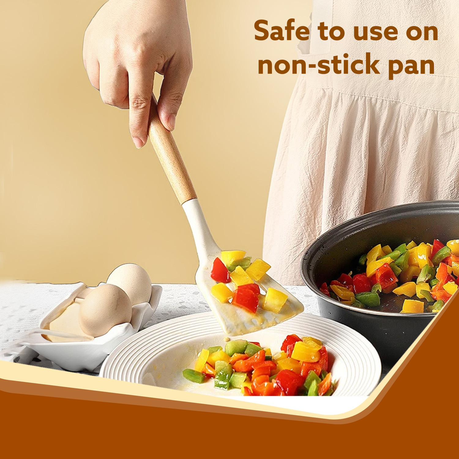 Image of AGARO Royal Silicone Spatula, for Non-Stick Cookware, Cooking and Mixing Mixing Spatula