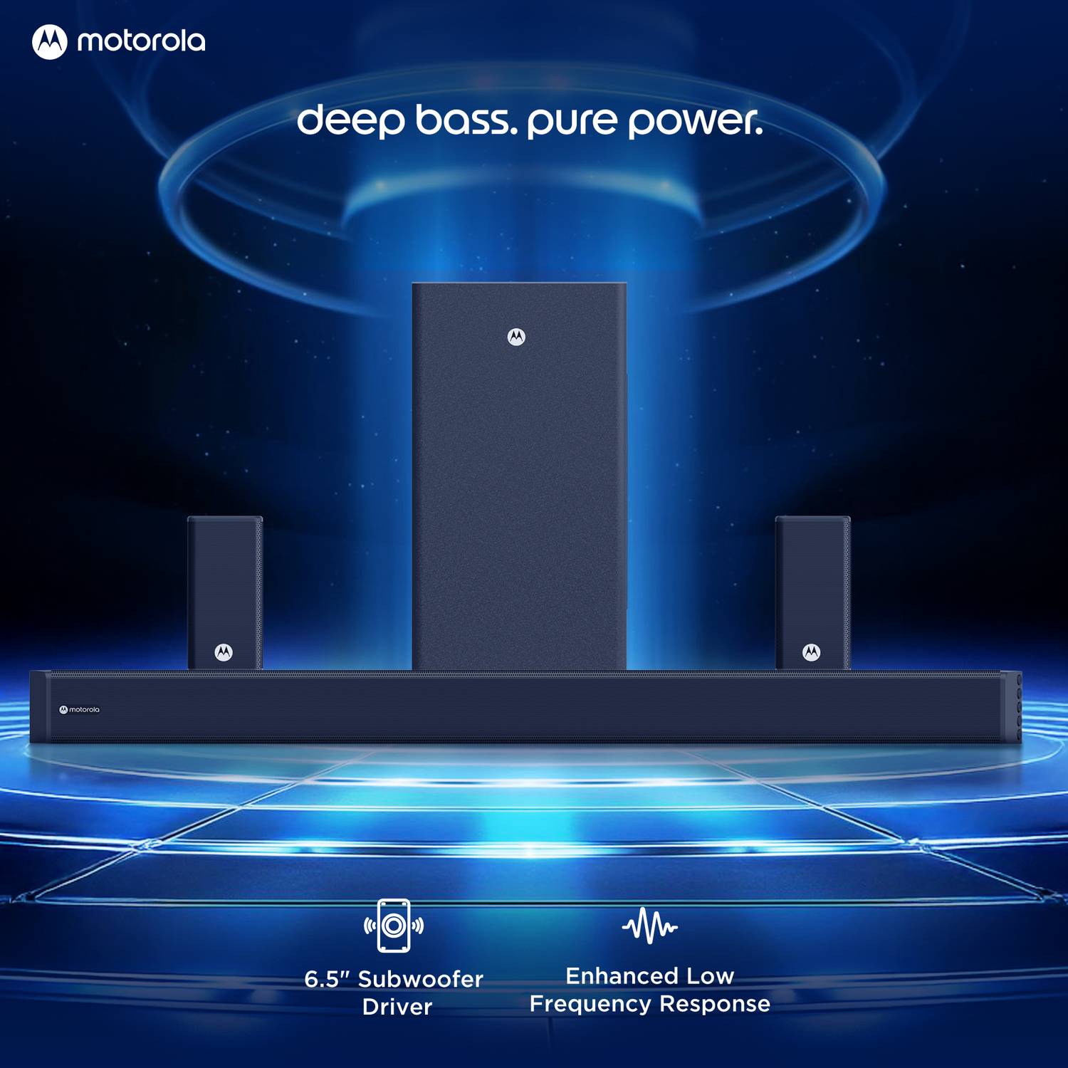 Motorola AmphisoundX Vibe 600W Bluetooth Soundbar Black - Image 3