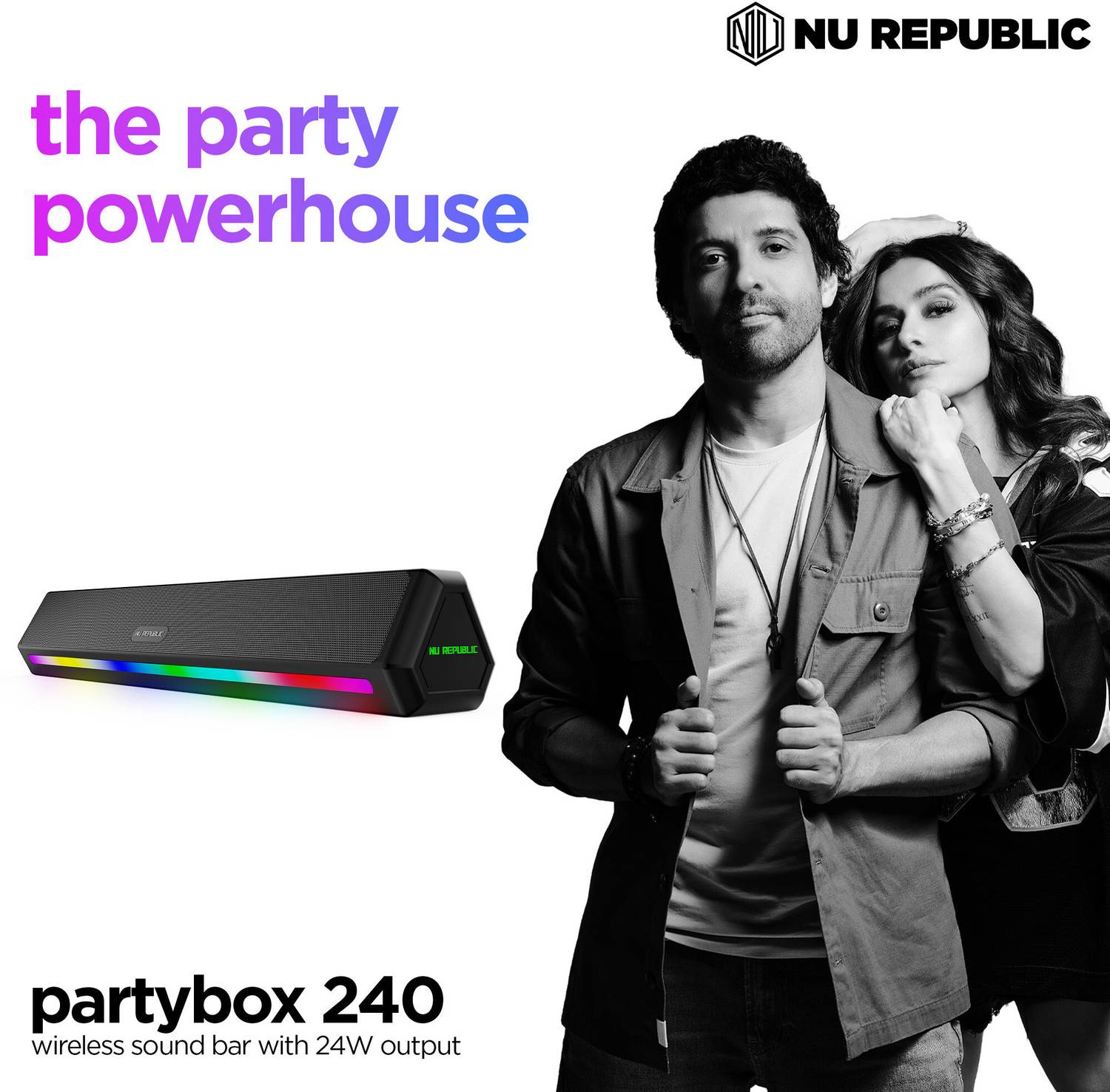 Nu Republic PartyBox 240 24W Bluetooth Speaker Black - Image 2