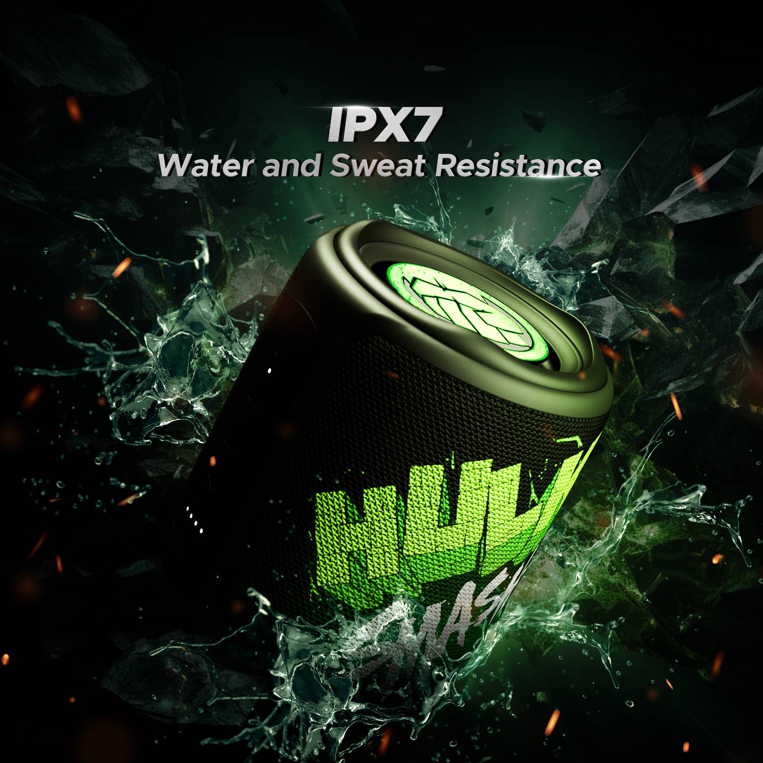 boAt Stone 350 Hulk Edition 10W Bluetooth Speaker Beige - Image 5