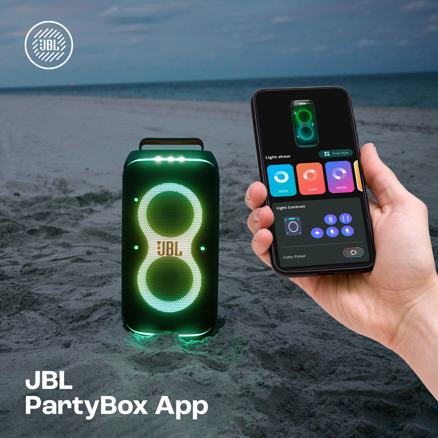 Image of JBL Partybox 120, AI Sound Boost, Futuristic Light Show, Upto 12Hrs Playtime 160 W Bluetooth Party Speaker