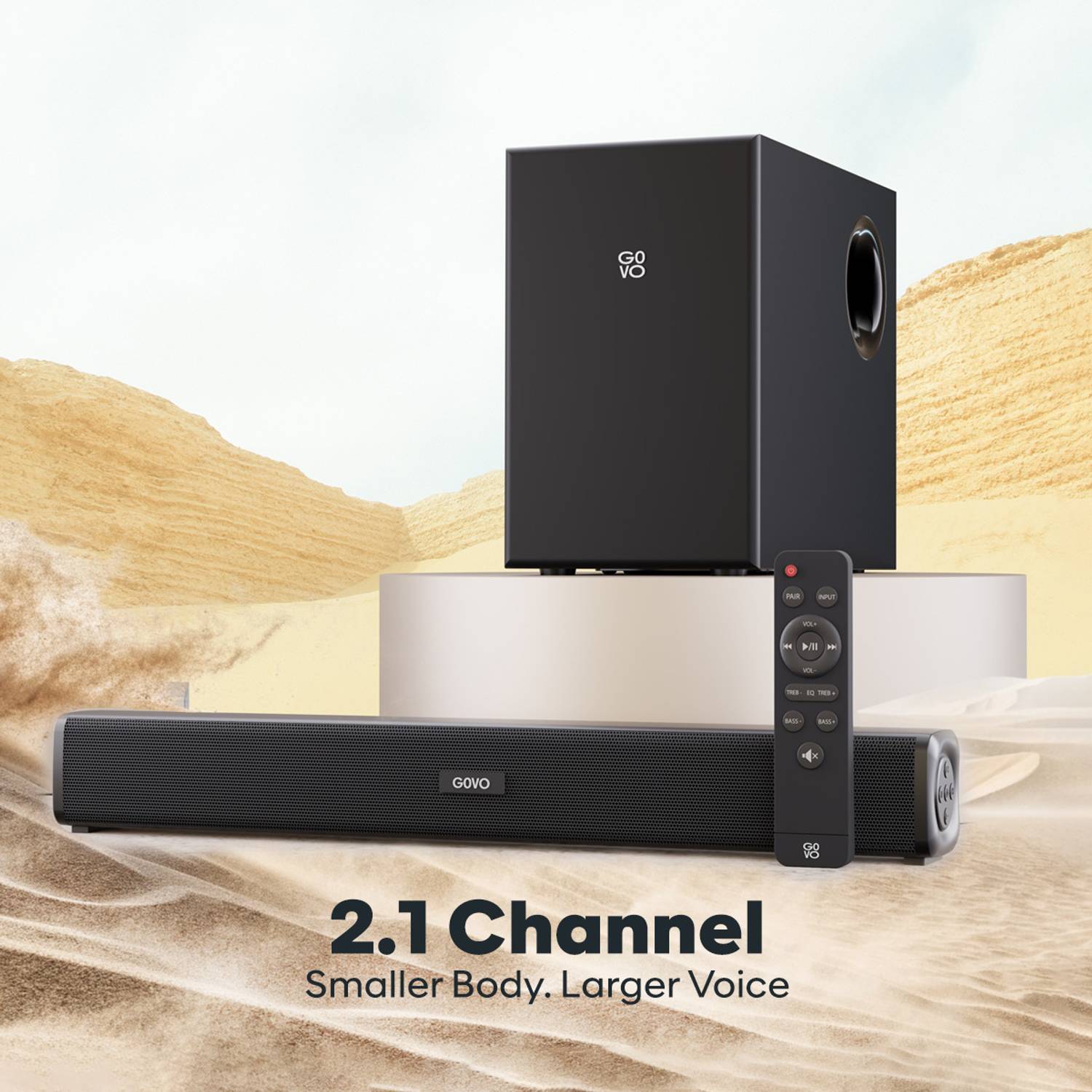 GOVO Gosurround 602 90W Bluetooth Soundbar Silver - Image 2