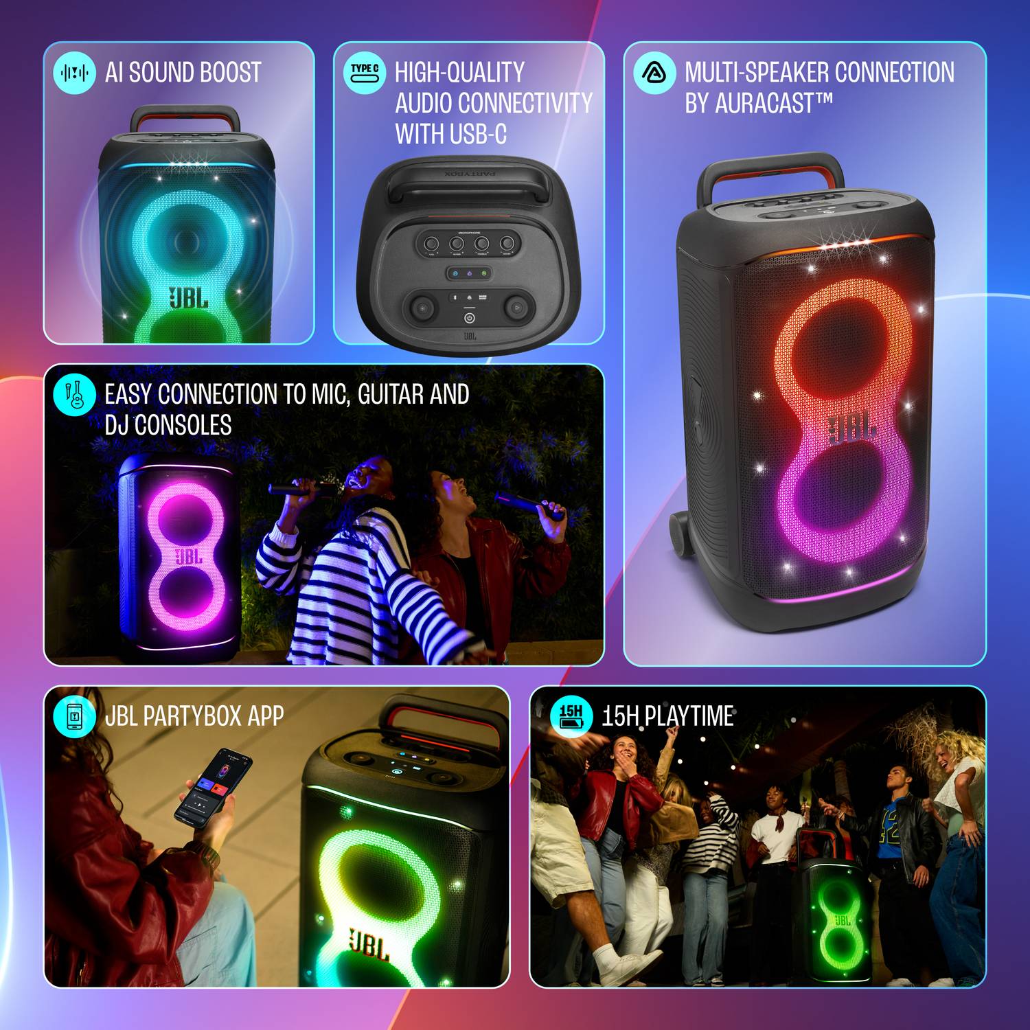 JBL Partybox 520 400W Bluetooth Speaker Pack of 520 - Image 2