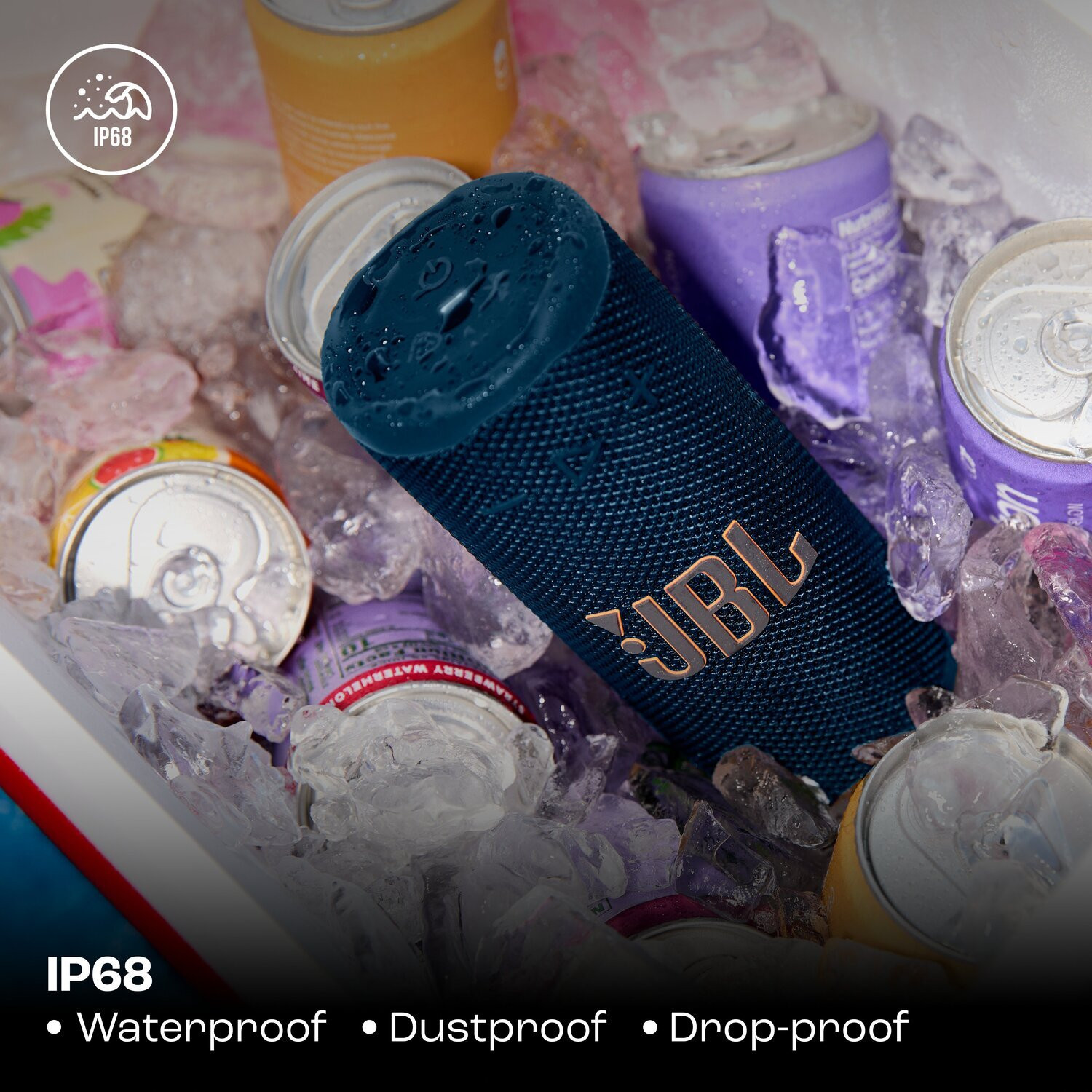 Image of JBL Grip Pro Sound with AI Sound Boost, Ambient Light, 14H Playtime, Auracast IP68 16 W Bluetooth Speaker