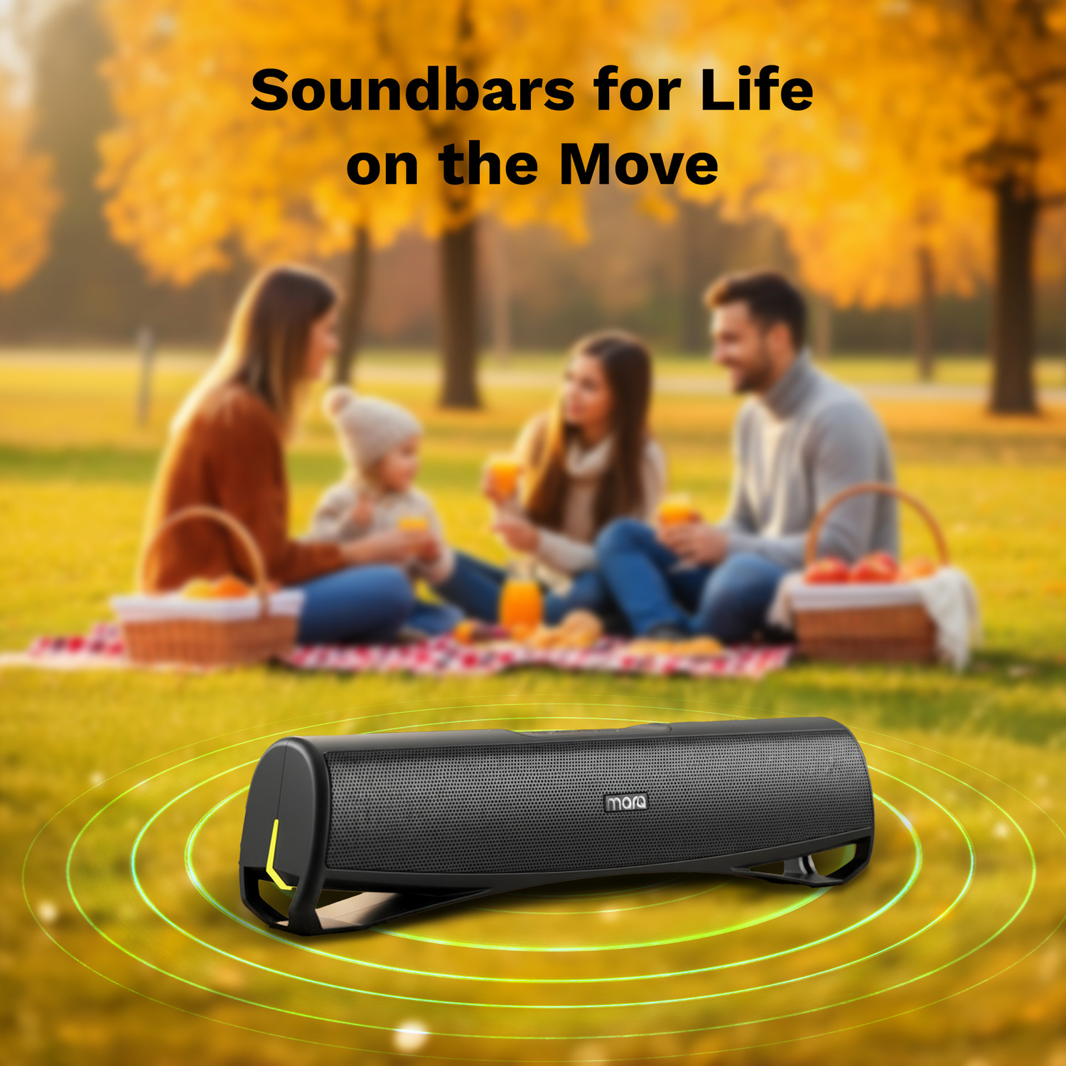 Image of MarQ by Flipkart Thunder with Dual Drivers, Upto 6Hrs of Playback, RGB LED lights 16 W Bluetooth Soundbar