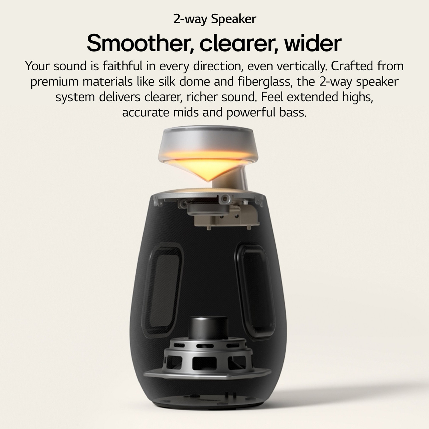 Image of LG XO2T, 20W, 15 Hrs Battery, IP55, 360* Sound and Lighting, XBOOM App 20 W Bluetooth Speaker