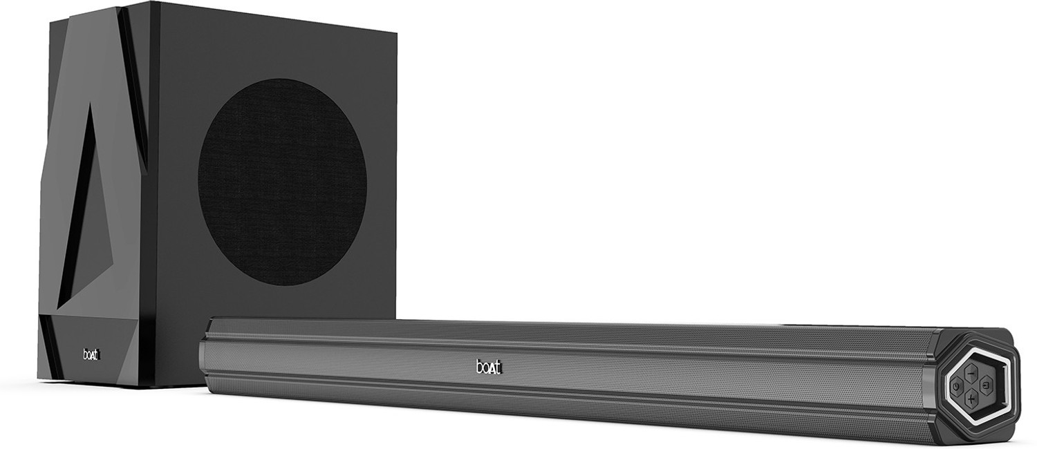 Image of boAt Aavante Bar 1500N with Wired Subwoofer 160 W Bluetooth Soundbar (Premium Black, 5.1 Channel)