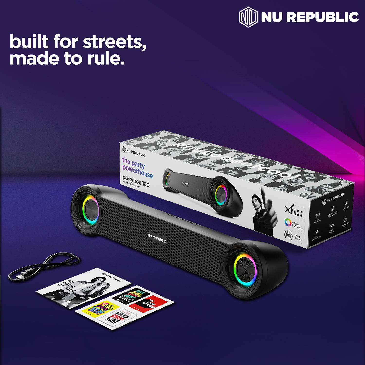 Nu Republic Partybox 180 20W Bluetooth Speaker - Image 4