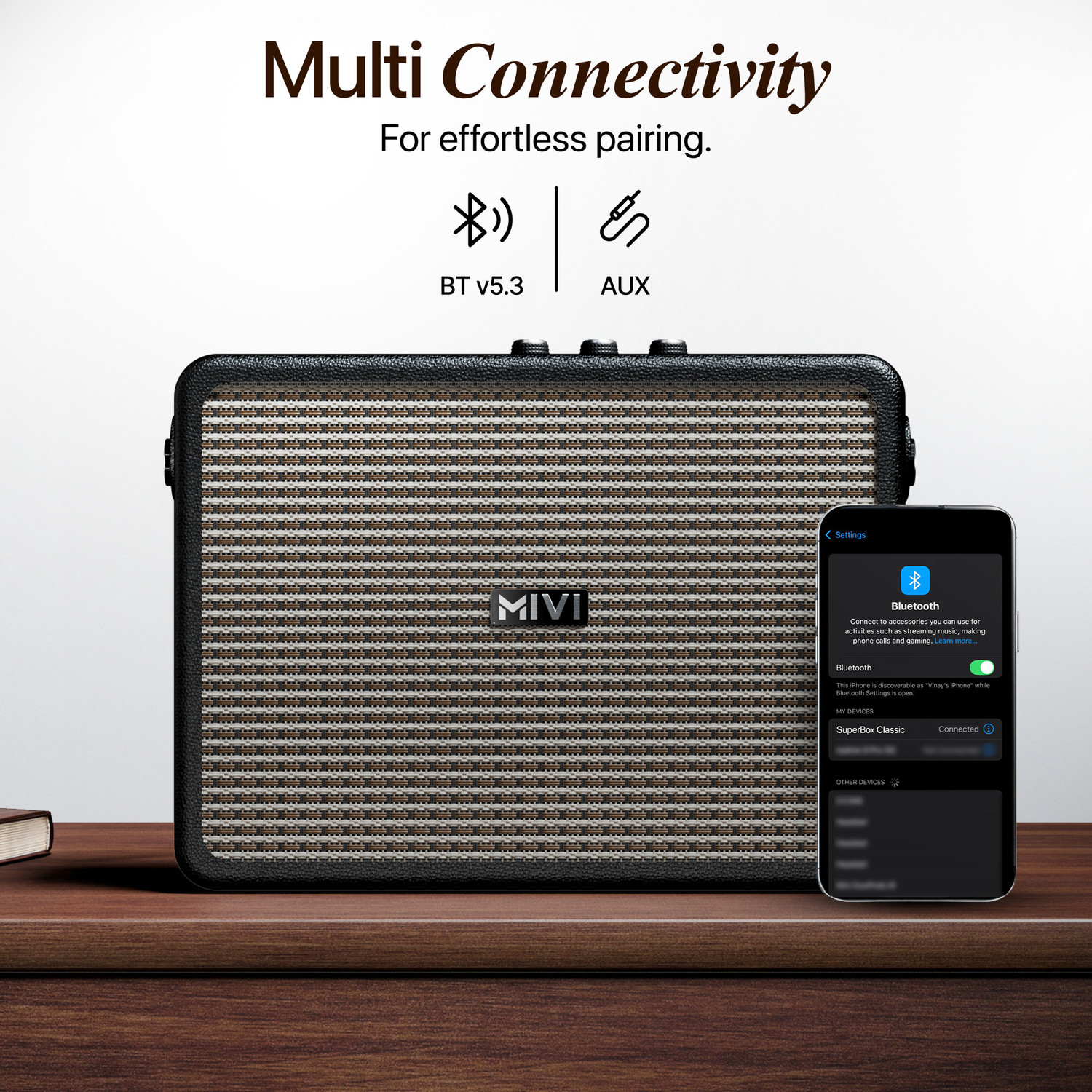 Image of Mivi Mivi Superbox, In-Built Subwoofer, BT v5.3 120 W Bluetooth Party Speaker