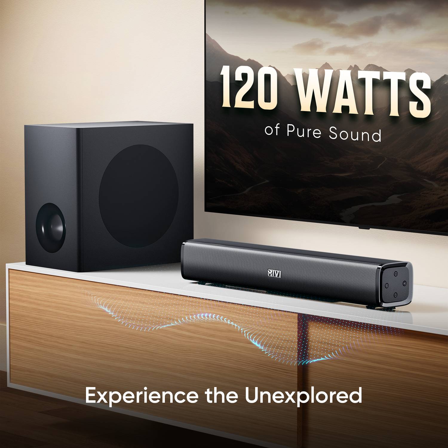 Mivi Fort H120 120W 2.1 Channel Bluetooth Soundbar - Image 3