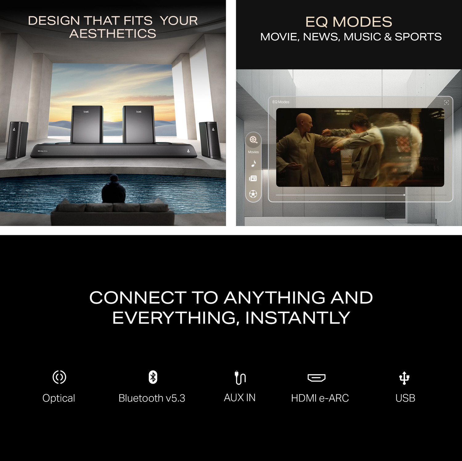 Image of boAt Aavante Prime 5.2.4 6250DA, Dolby Atmos, Scan QR for Installation, Multi Connect 625 W Bluetooth Soundbar
