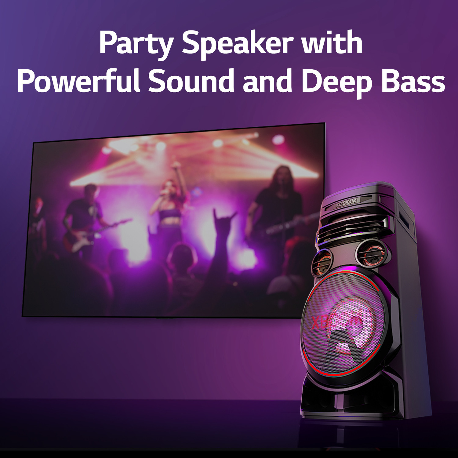 Image of LG RNC7, Powerful sound, Deep Bass, Mic & Guitar input karaoke Bluetooth Party Speaker