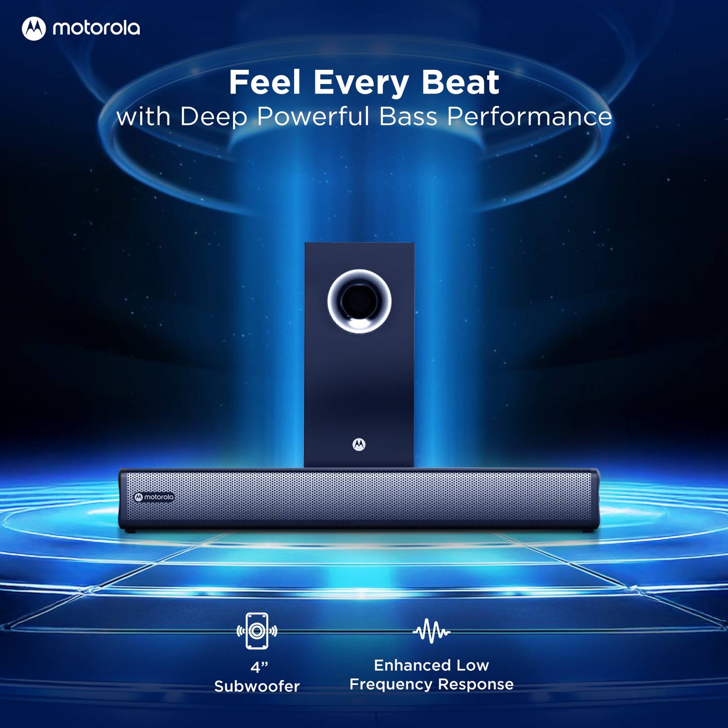 MOTOROLA AmphisoundX Vibe 80 W Bluetooth Soundbar Black - Image 4