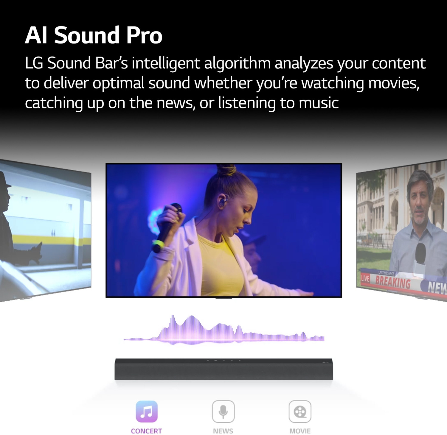 Image of LG S40Q AI Sound Pro, HDMI , interface 300 W Bluetooth Soundbar