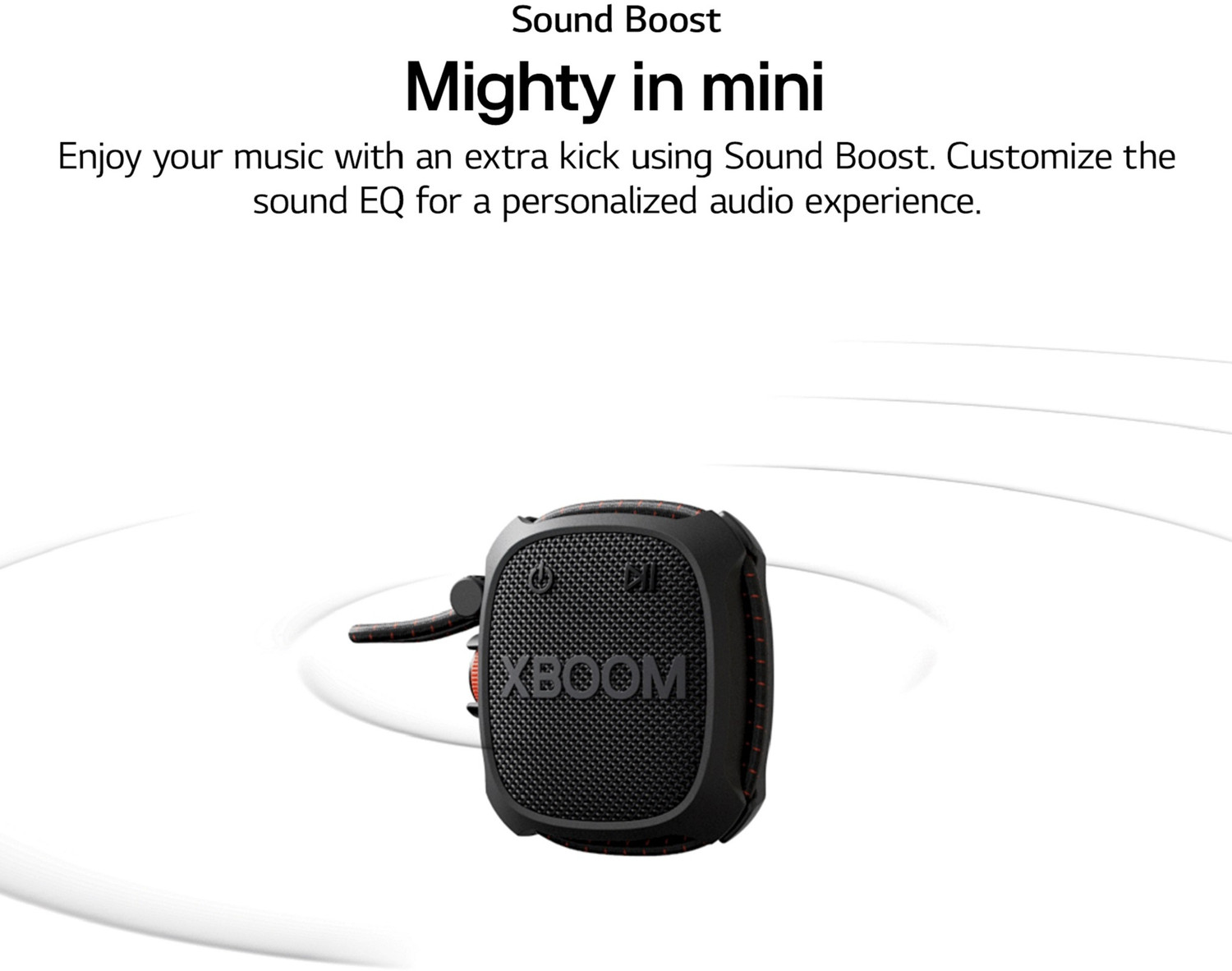 Image of LG XG2T, 5W, 10 Hr Battery, BT Calling, IP67, Adjustable string, XBOOM App 5 W Bluetooth Speaker (Black, Mono Channel)