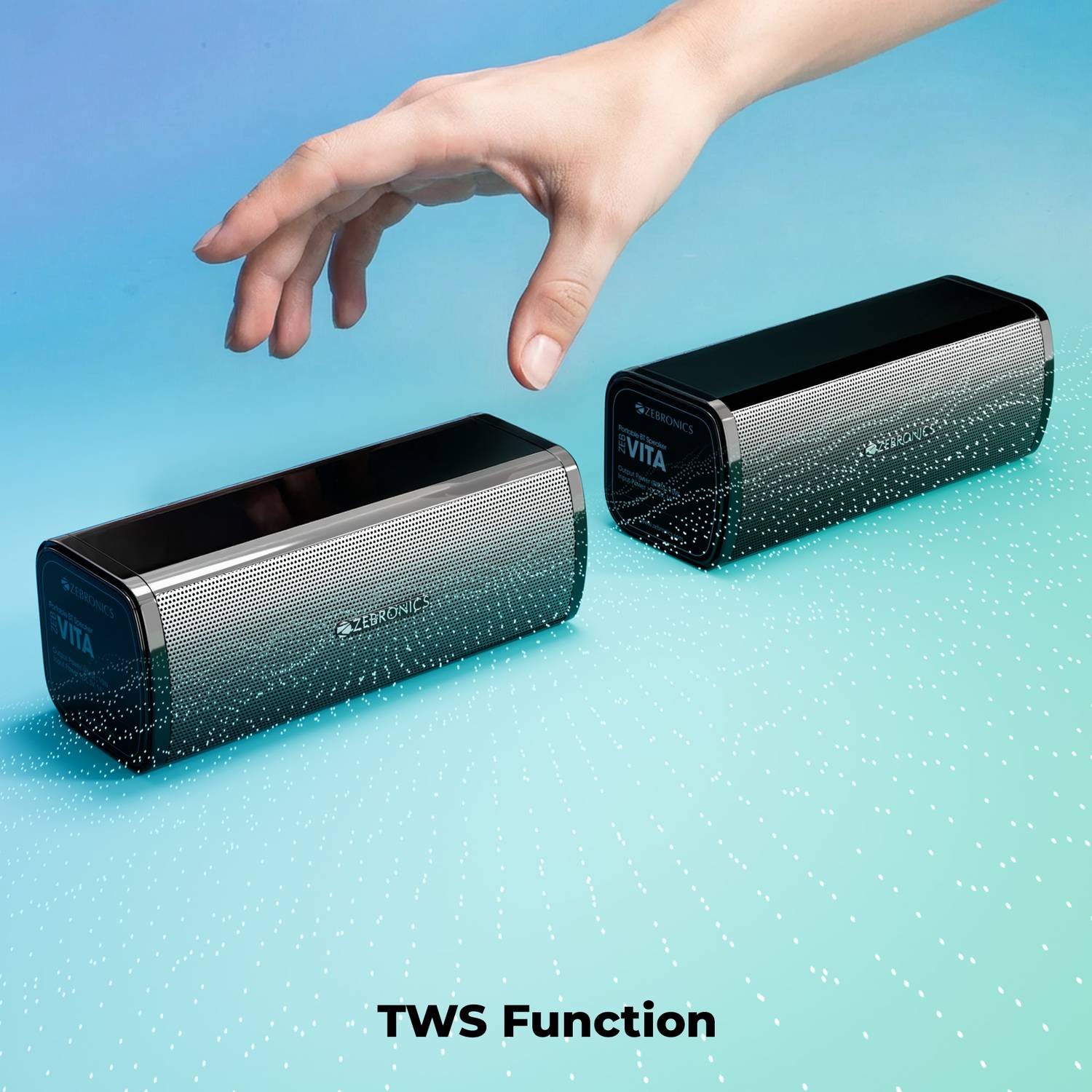 ZEBRONICS Zeb-Vita 10W Bluetooth Speaker Gray - Image 5