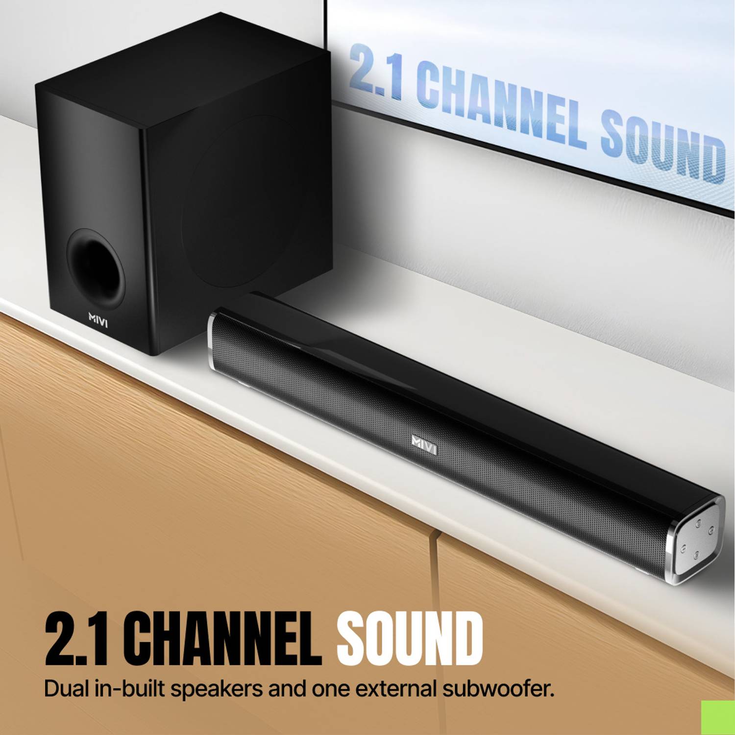 Mivi Fort Sonic 200 2.1 Channel Bluetooth Soundbar - Image 4